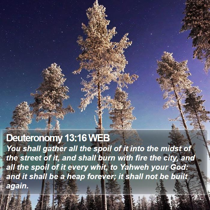 Deuteronomy 13:16 WEB Bible Study