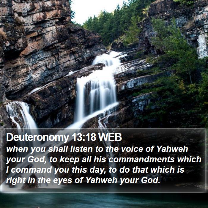 Deuteronomy 13:18 WEB Bible Study