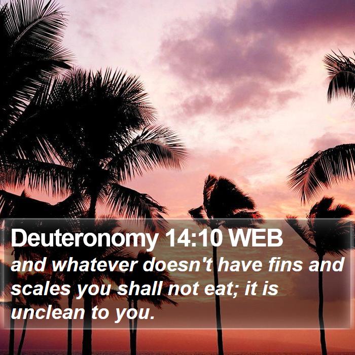 Deuteronomy 14:10 WEB Bible Study