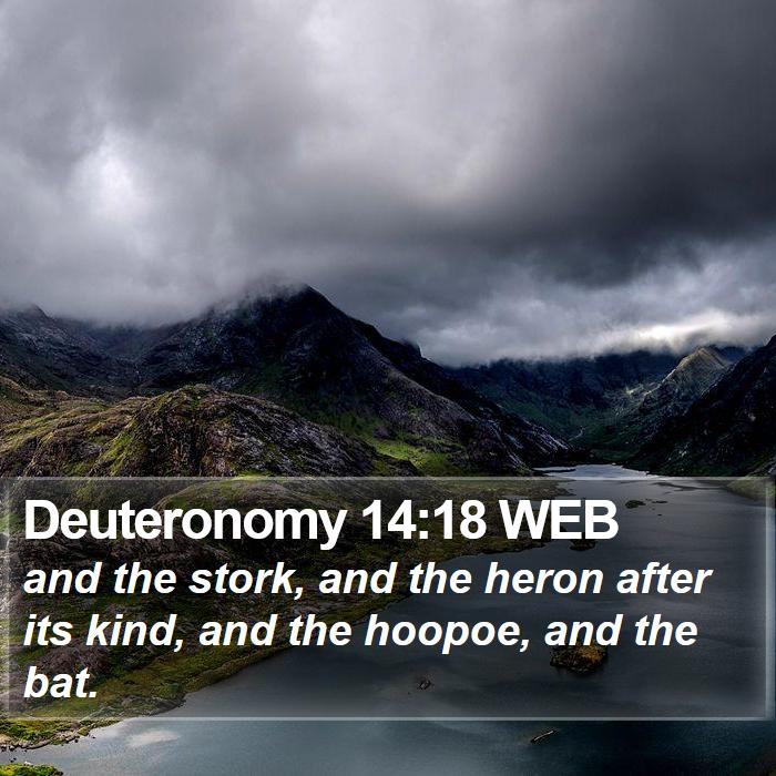 Deuteronomy 14:18 WEB Bible Study