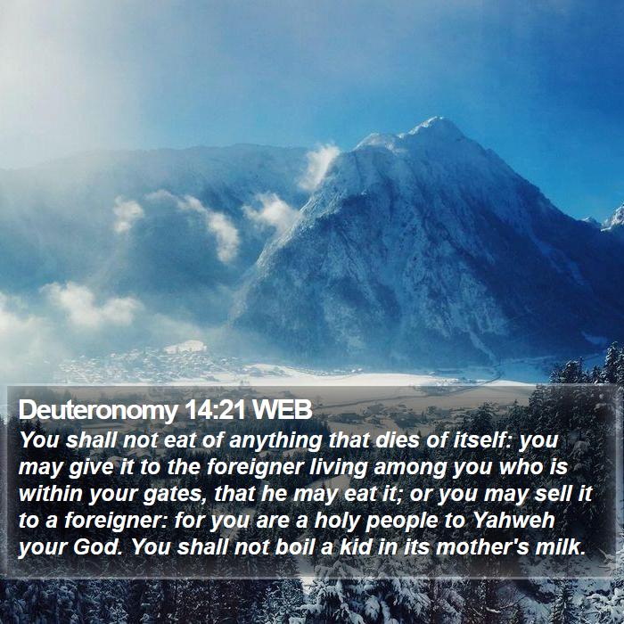 Deuteronomy 14:21 WEB Bible Study