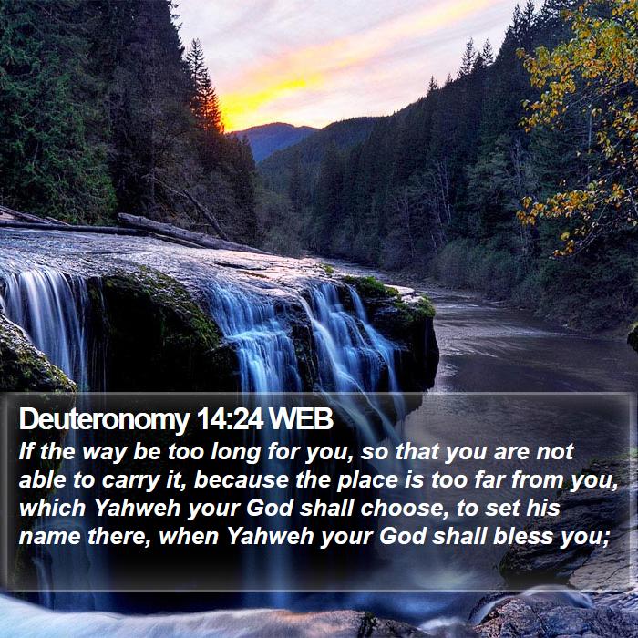 Deuteronomy 14:24 WEB Bible Study