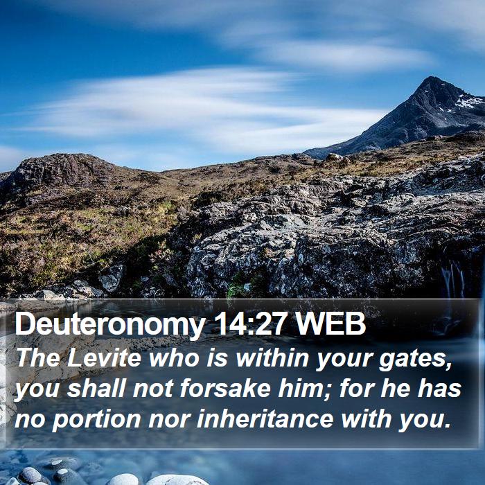 Deuteronomy 14:27 WEB Bible Study