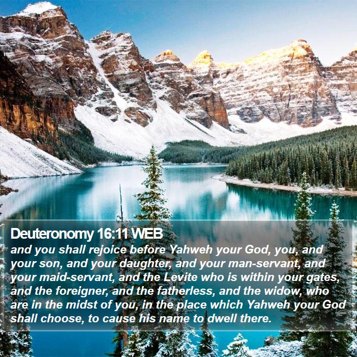 Deuteronomy 16:11 WEB Bible Study