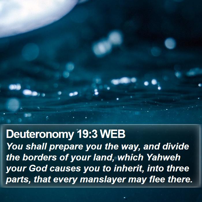 Deuteronomy 19:3 WEB Bible Study