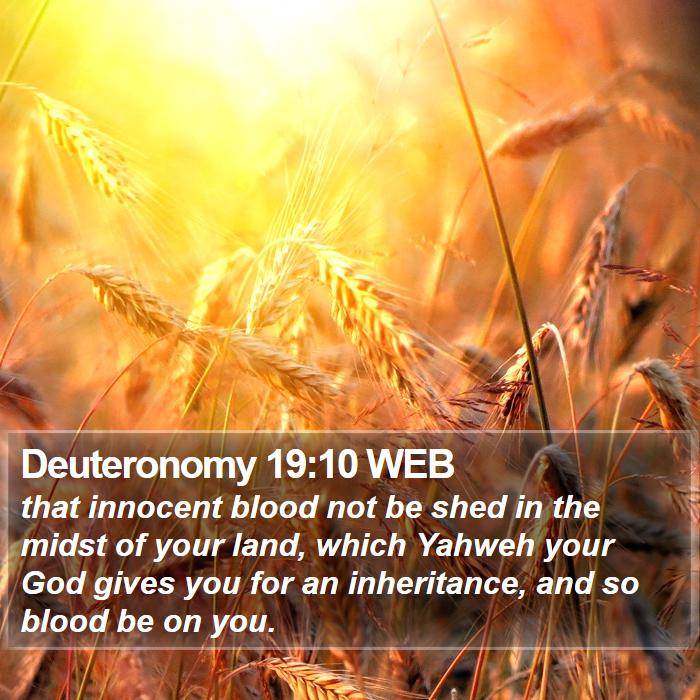 Deuteronomy 19:10 WEB Bible Study