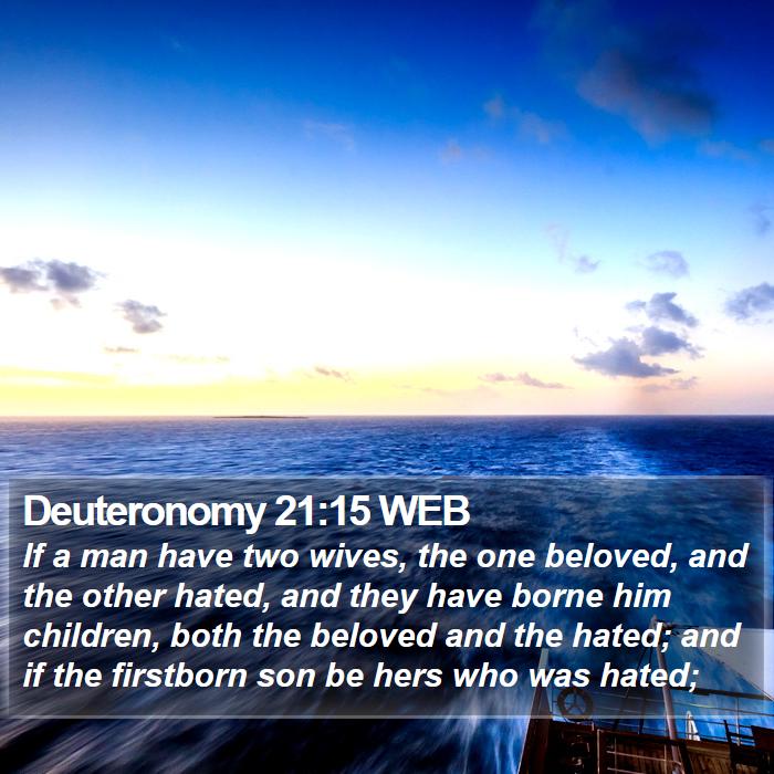 Deuteronomy 21:15 WEB Bible Study