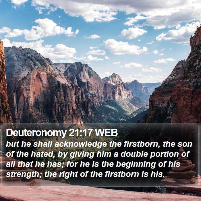 Deuteronomy 21:17 WEB Bible Study