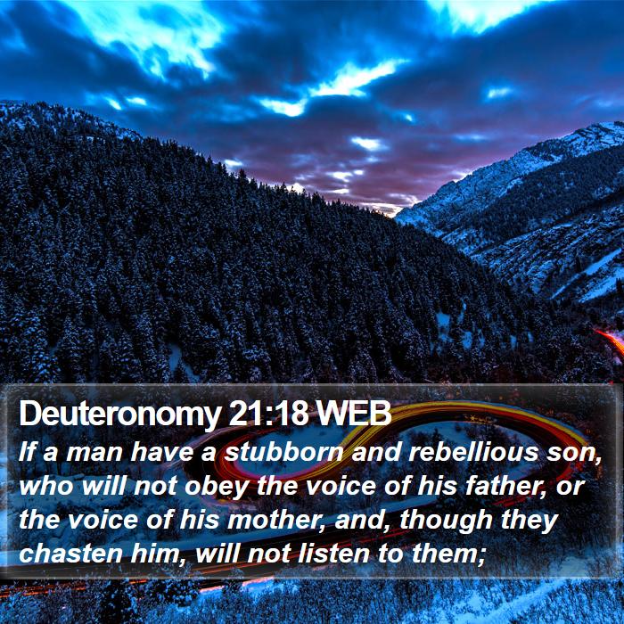 Deuteronomy 21:18 WEB Bible Study