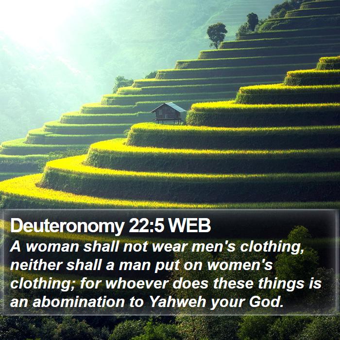 Deuteronomy 22:5 WEB Bible Study