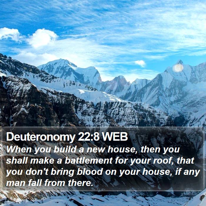 Deuteronomy 22:8 WEB Bible Study