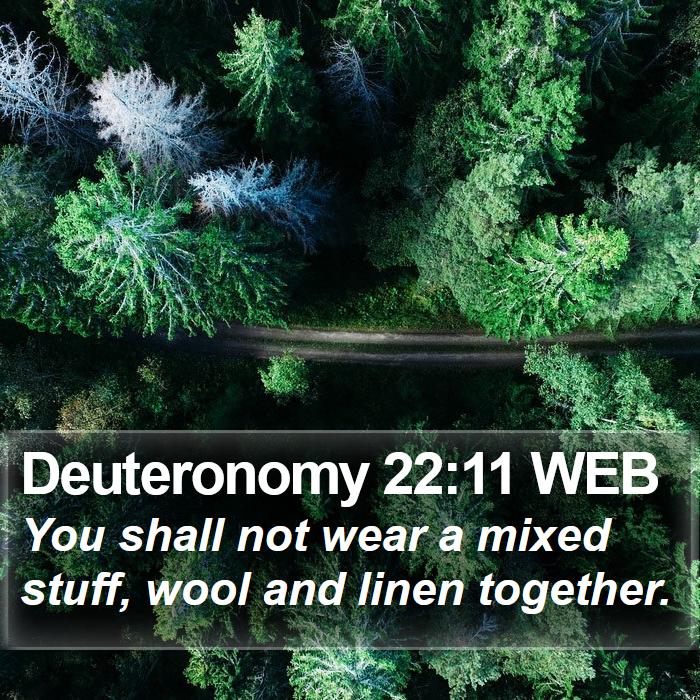 Deuteronomy 22:11 WEB Bible Study