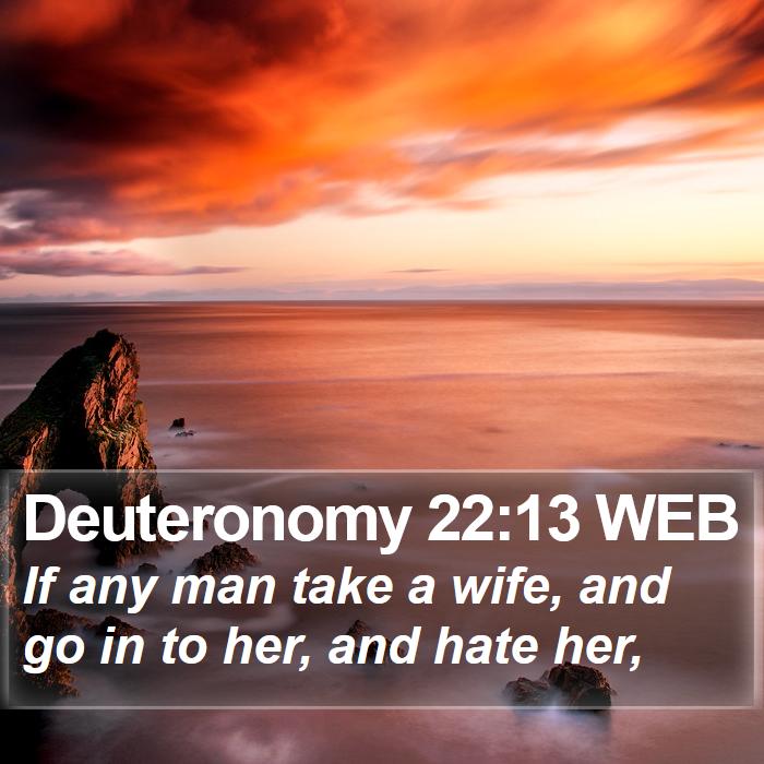 Deuteronomy 22:13 WEB Bible Study