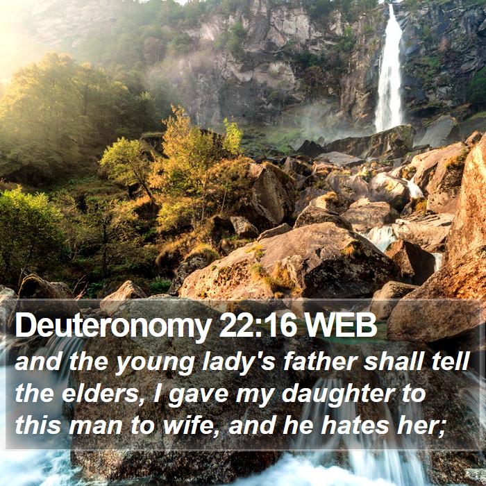 Deuteronomy 22:16 WEB Bible Study