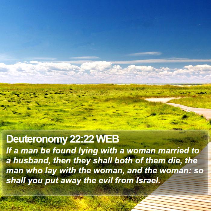 Deuteronomy 22:22 WEB Bible Study