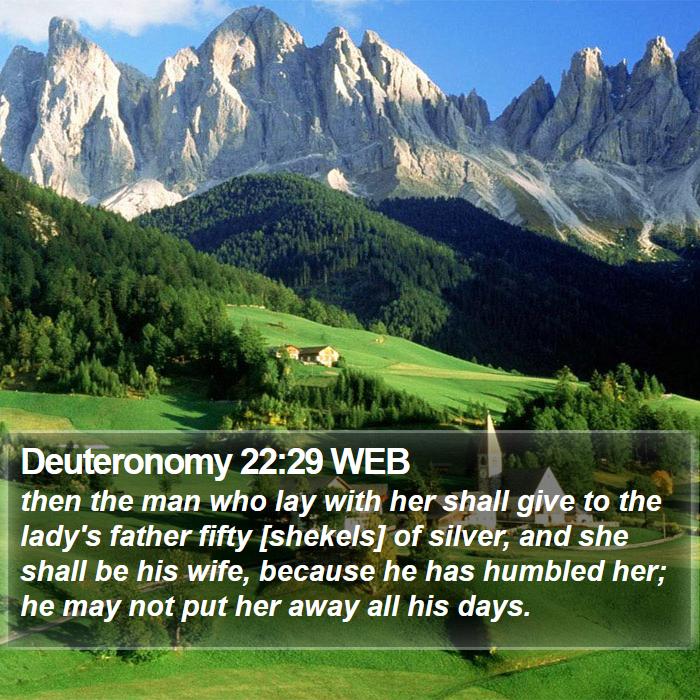 Deuteronomy 22:29 WEB Bible Study