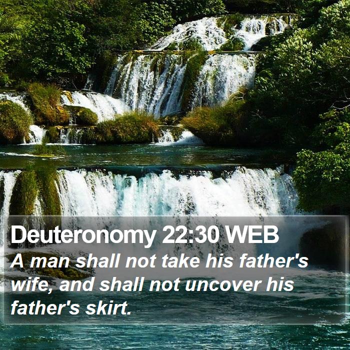 Deuteronomy 22:30 WEB Bible Study