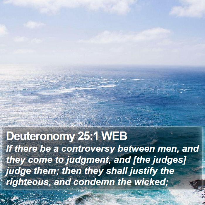 Deuteronomy 25:1 WEB Bible Study