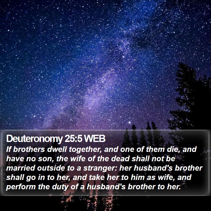 Deuteronomy 25:5 WEB Bible Study