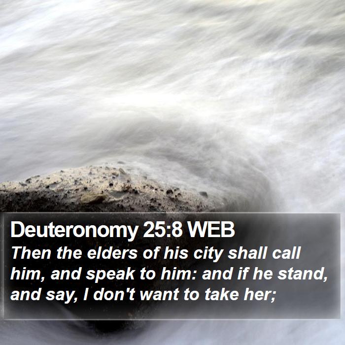 Deuteronomy 25:8 WEB Bible Study