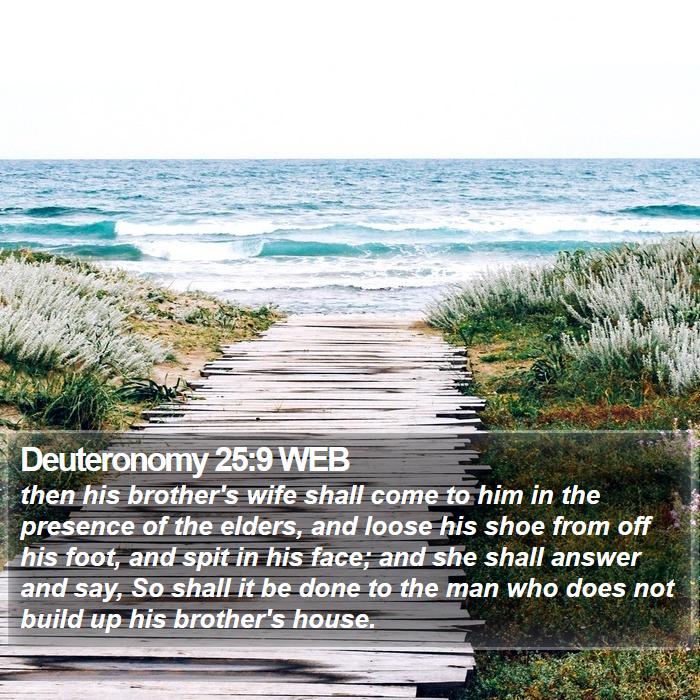 Deuteronomy 25:9 WEB Bible Study