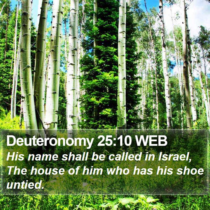 Deuteronomy 25:10 WEB Bible Study