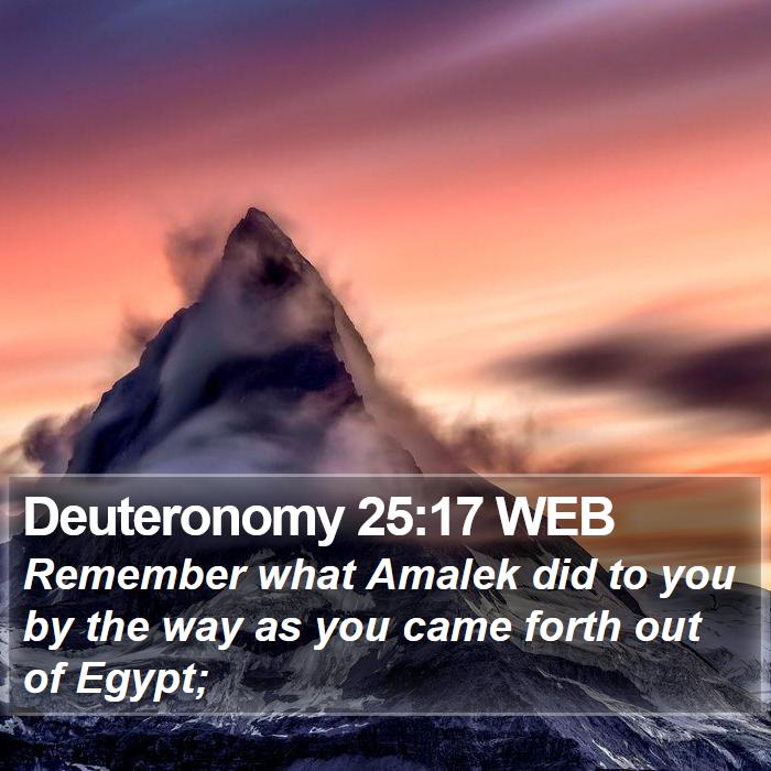 Deuteronomy 25:17 WEB Bible Study