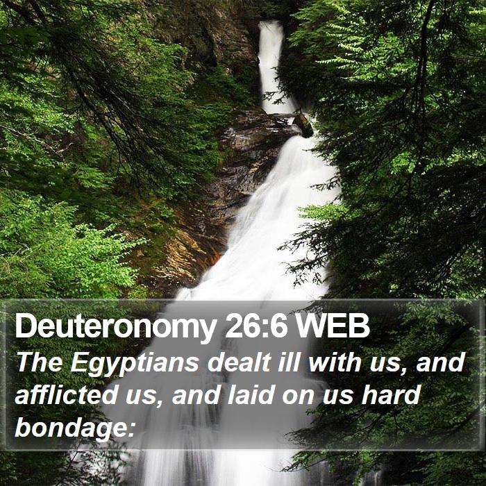 Deuteronomy 26:6 WEB Bible Study