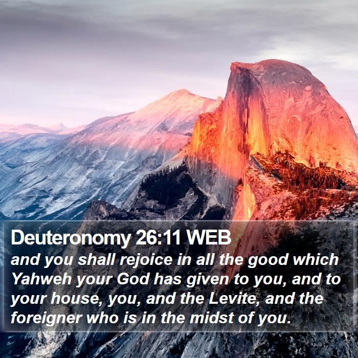 Deuteronomy 26:11 WEB Bible Study