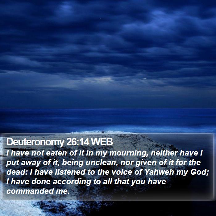 Deuteronomy 26:14 WEB Bible Study