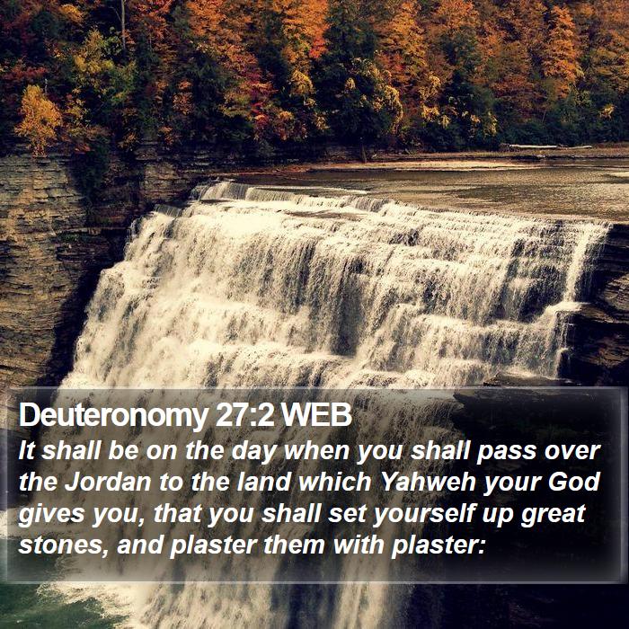 Deuteronomy 27:2 WEB Bible Study