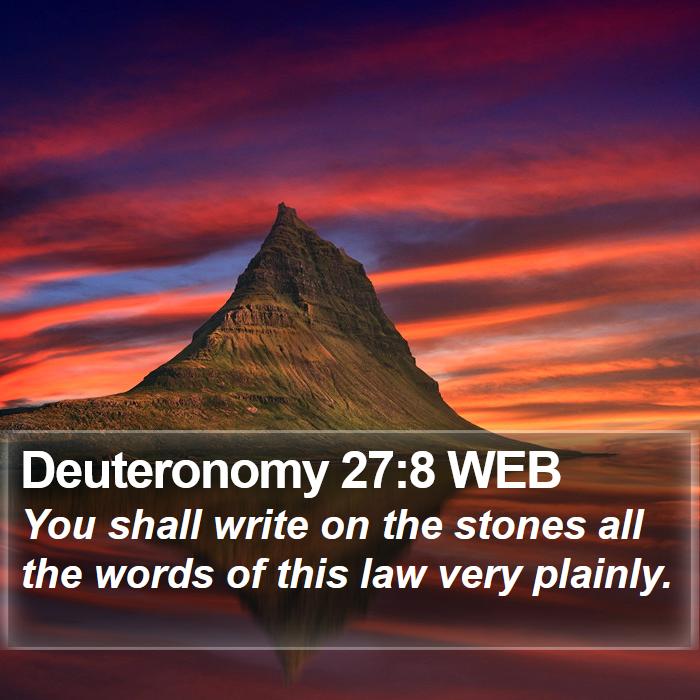 Deuteronomy 27:8 WEB Bible Study