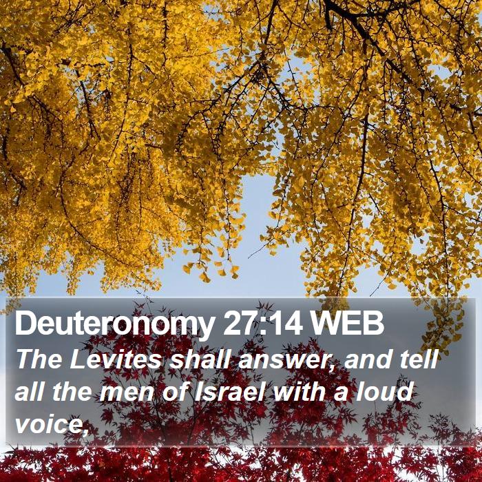 Deuteronomy 27:14 WEB Bible Study