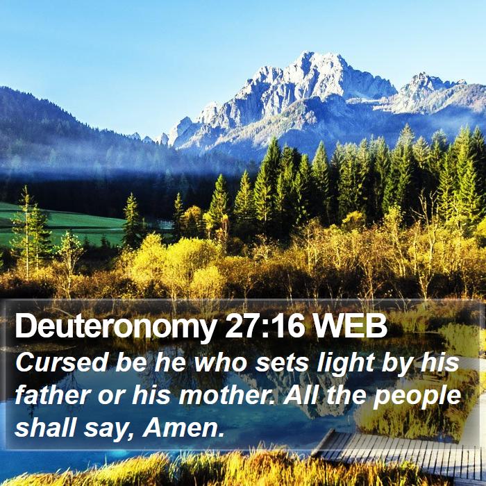 Deuteronomy 27:16 WEB Bible Study