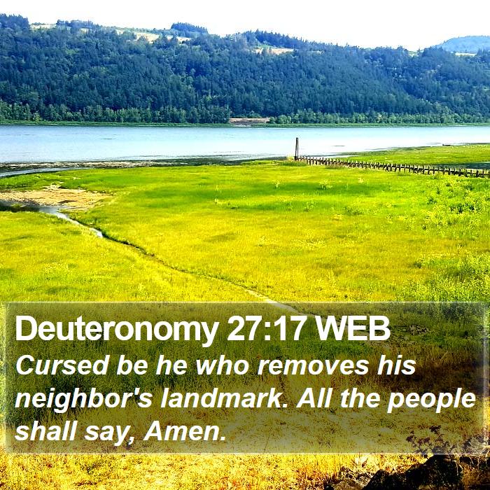 Deuteronomy 27:17 WEB Bible Study