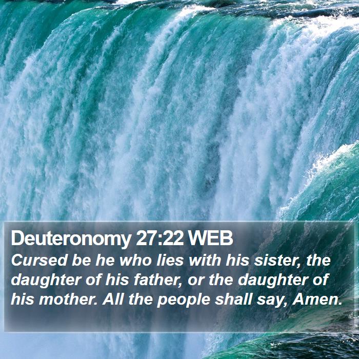 Deuteronomy 27:22 WEB Bible Study