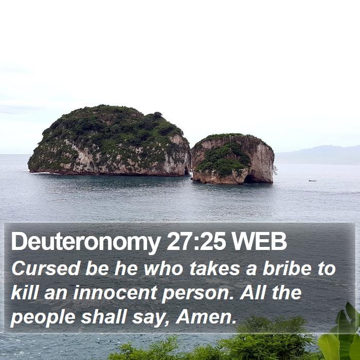 Deuteronomy 27:25 WEB Bible Study