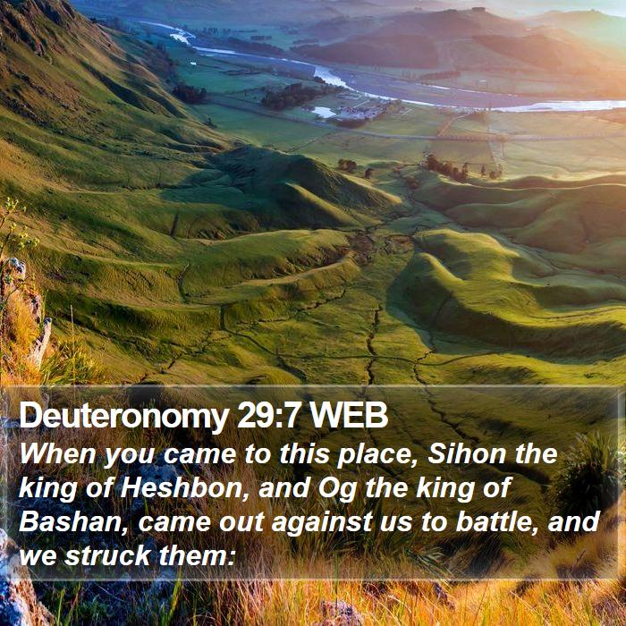 Deuteronomy 29:7 WEB Bible Study