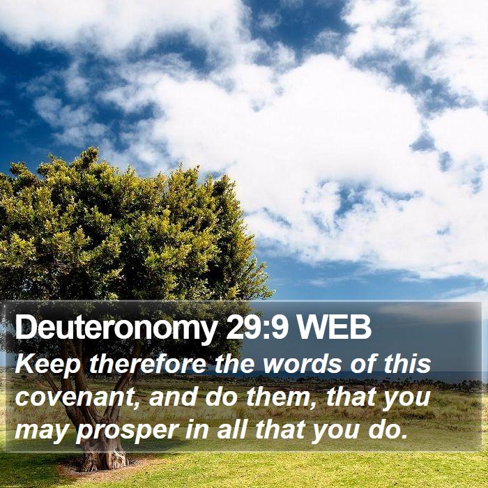 Deuteronomy 29:9 WEB Bible Study