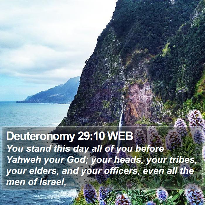 Deuteronomy 29:10 WEB Bible Study