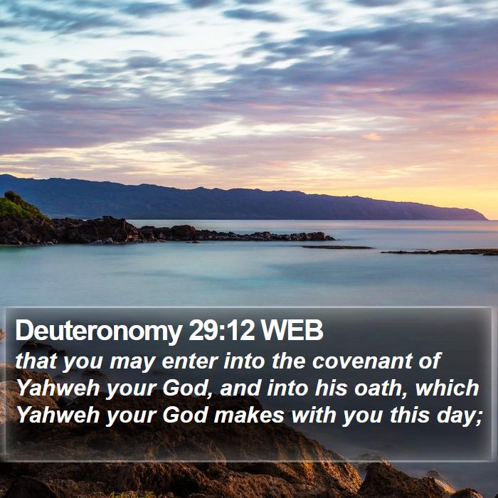 Deuteronomy 29:12 WEB Bible Study