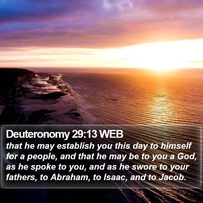 Deuteronomy 29:13 WEB Bible Study