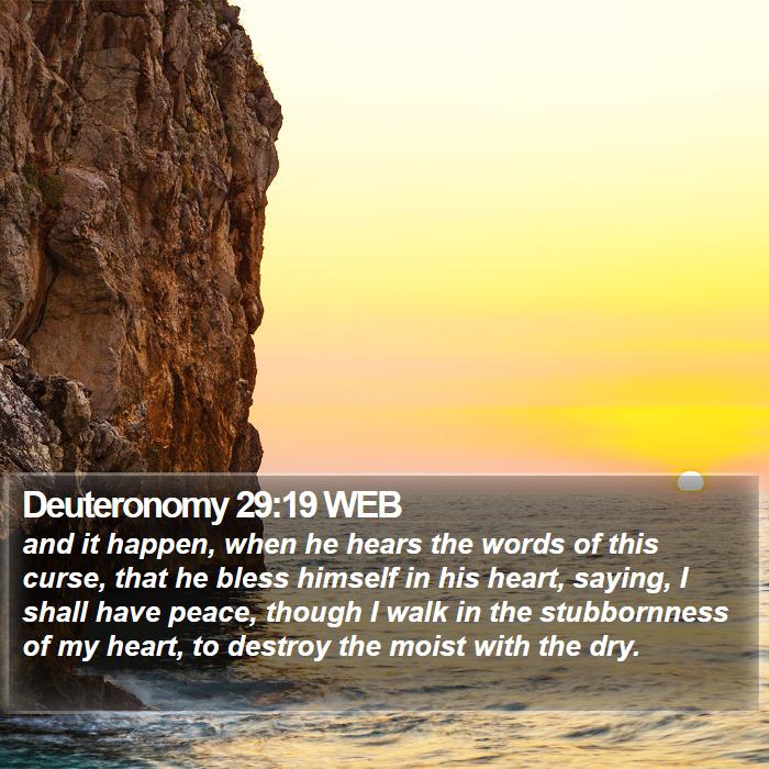 Deuteronomy 29:19 WEB Bible Study