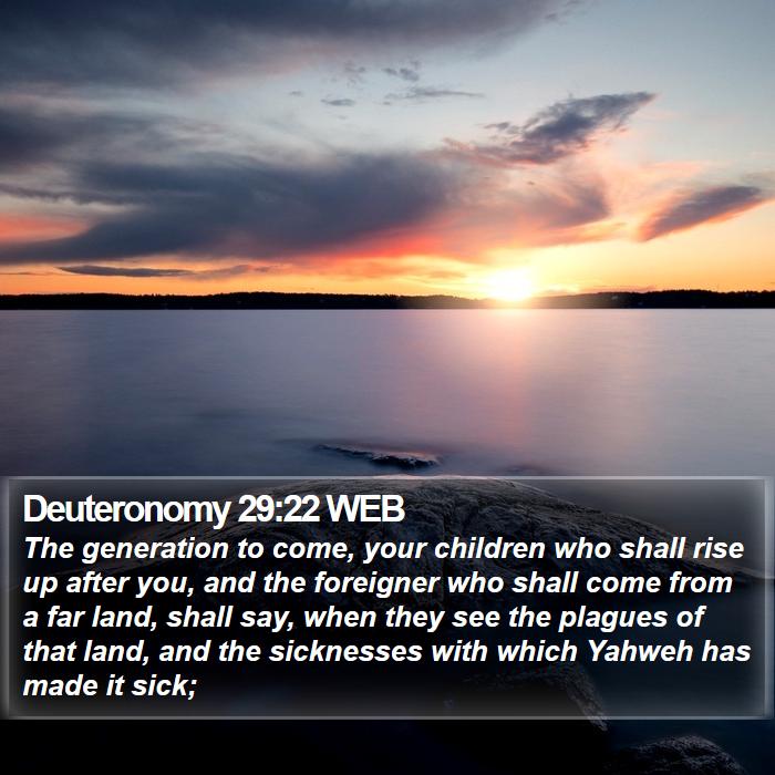 Deuteronomy 29:22 WEB Bible Study