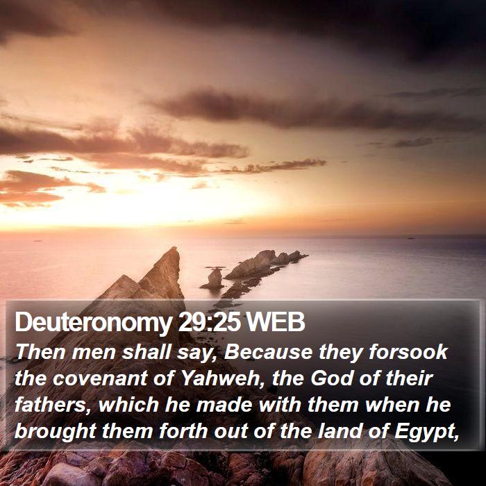 Deuteronomy 29:25 WEB Bible Study