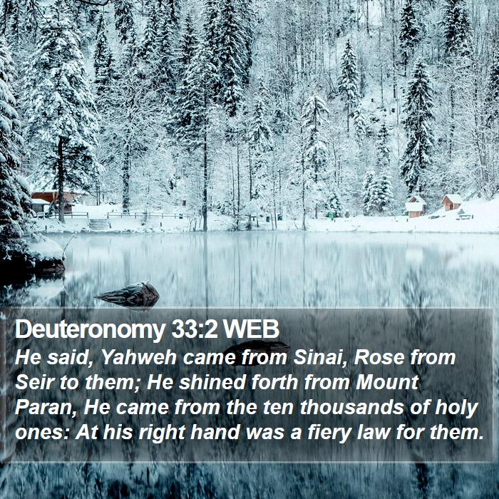 Deuteronomy 33:2 WEB Bible Study