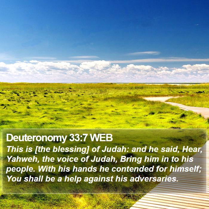 Deuteronomy 33:7 WEB Bible Study