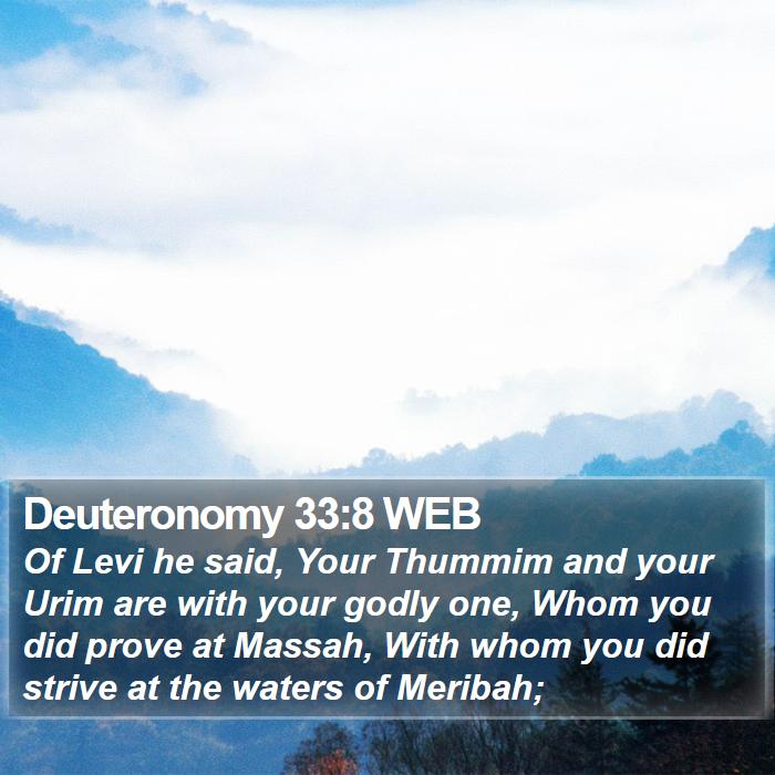 Deuteronomy 33:8 WEB Bible Study