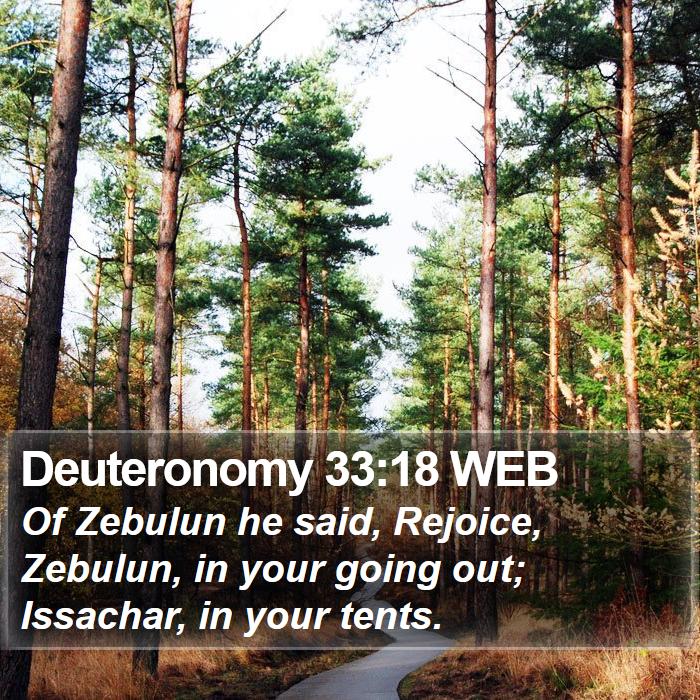 Deuteronomy 33:18 WEB Bible Study