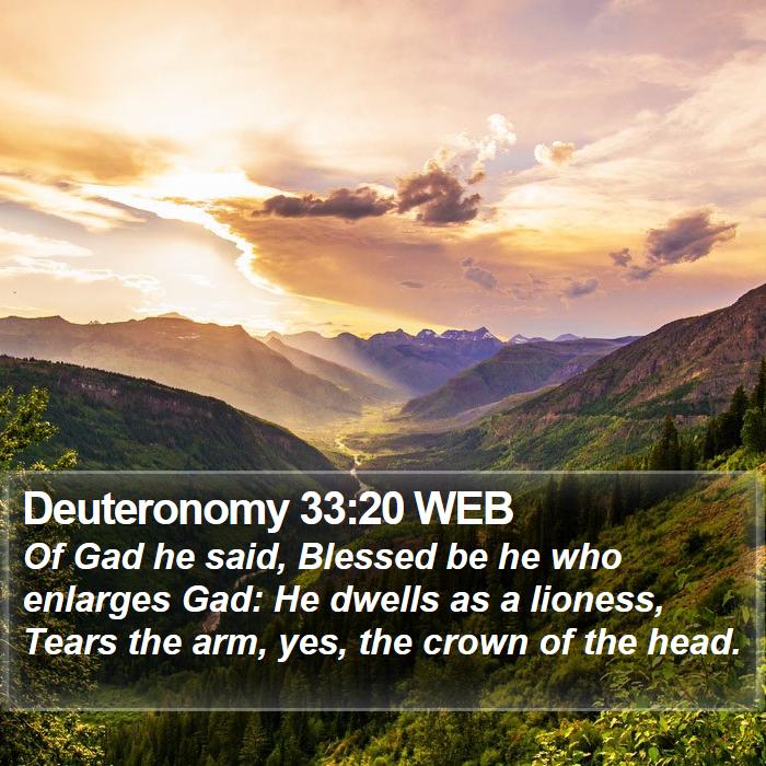 Deuteronomy 33:20 WEB Bible Study